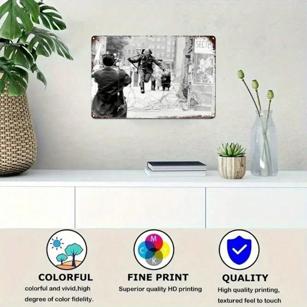 CIFbuy 1个复古柏林墙秋季金属标牌 8x12英寸 复古历史锡制牌匾，耐用铁质墙面装饰，适用于酒吧、卧室、餐厅（TikTok, temu 自提物流）-5
