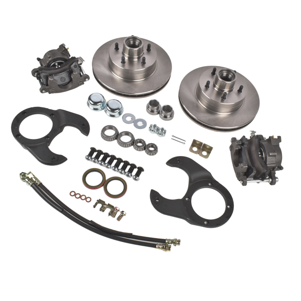 刹车盘套装 5 on 4-1/2 Disc Brake Kit Fit for Ford 1937-48 with Rotors + Calipers + Pads Set-6