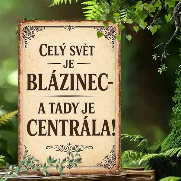 CIFbuy 愿上帝保佑这所家以及所有进入这里的人｜圆形铁质标牌，2D平面印刷复古趣味墙面装饰艺术，7.8*7.8英寸，1包装可悬挂（TikTok, temu 自提物流）-4