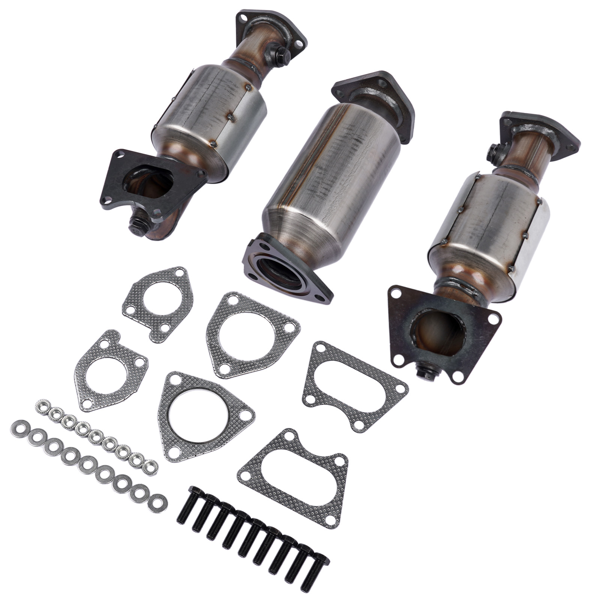 排气管 3x Catalytic Converters Kit Fit for Honda Accord 3.0L 2003-2007 45106 45107 45108-2