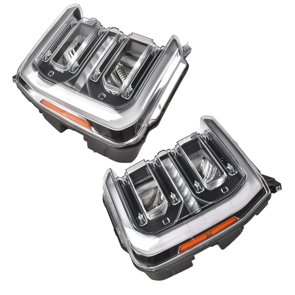 大灯总成 2Pcs Left & Right LED Headlight Set Fit for 2023-2026 Ford F-250 F-350 Super Duty FO2502432/3432-3