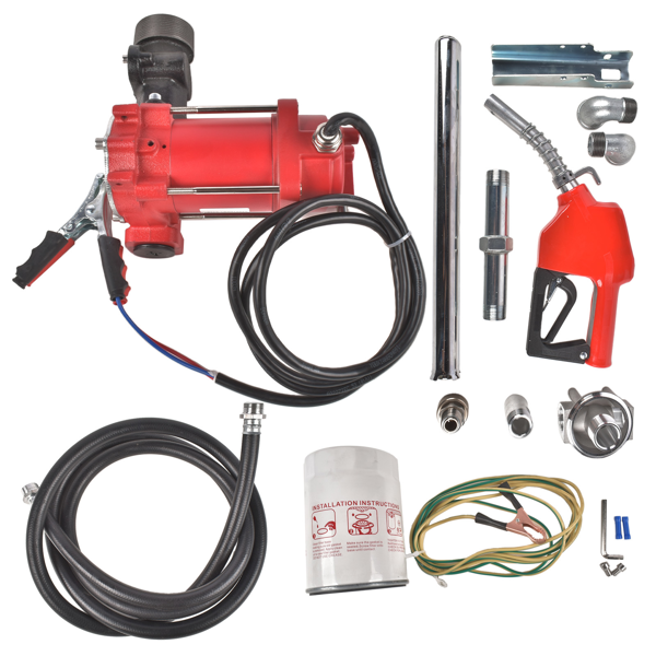 抽油泵 Fuel Transfer Pump 110V 15 GPM High Flow w/Automatic Nozzle & Filter Fit for Diesel-3