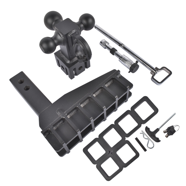 拖车挂接装置 Trailer Hitch 6-inch Drop/Rise with Hook Tri-Ball 1-7/8" 2" 2-5/16" Drop Hitch-4
