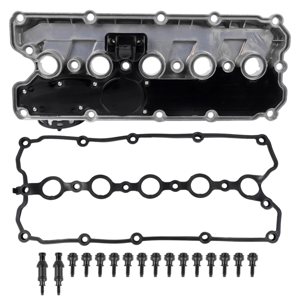 气门室盖 Valve Cover w/Gasket Replacement for 2006-2014 VW Jetta Rabbit Golf Passat 2.5L 07K103469F-7