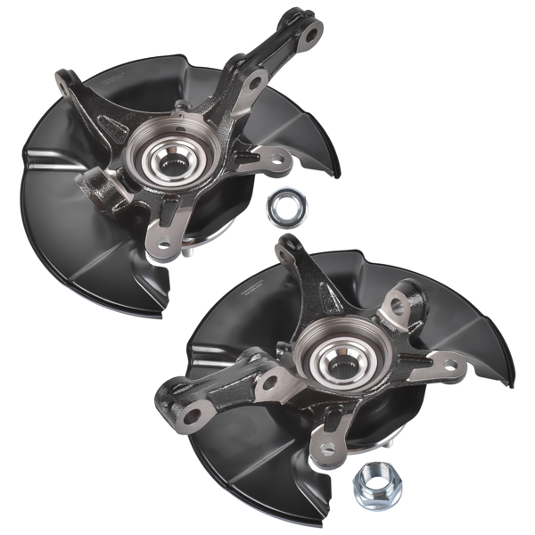 转向节总成 Pair Left+Right Steering Knuckle & Hub Bearing Fit for Honda Civic Si 2006-2011 L4 2.0L-6