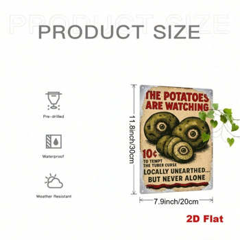 CIFbuy 复古热狗铁皮招牌 8x8 英寸 复古金属墙饰 搞笑快餐设计 厨房 家居 酒吧 咖啡馆装饰 搬家礼物（TikTok, temu 自提物流）