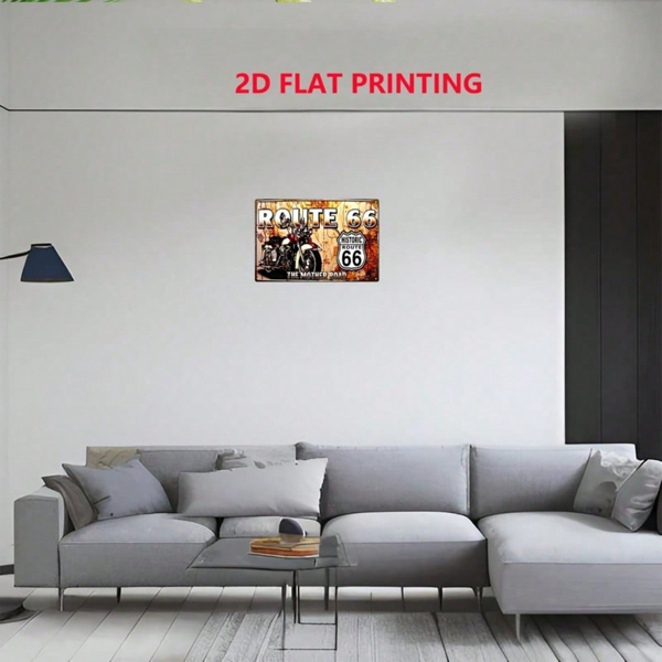 CIFbuy 槲寄生植物 复古金属铁皮招牌 2D 平面 1个 8x12英寸 经典插画 乡村复古艺术墙饰 室内外适用（TikTok, temu 自提物流）-3