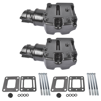 排气歧管 2Pcs Manifold Riser Kit Fit for MerCruiser 1981-2002 Small Big Block V8 V6 18-1976-1