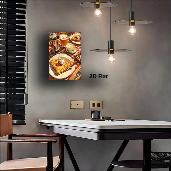 CIFbuy 复古法式早餐金属标牌 8x12 英寸，质朴农舍厨房装饰，可可丽饼、咖啡、浆果锡制墙饰，古董家居C（TikTok, temu 自提物流）-4