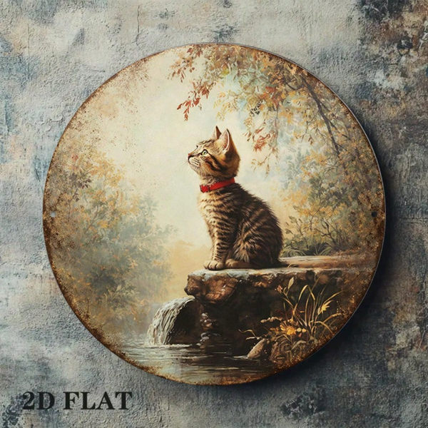 CIFbuy 复古虎斑猫墙面装饰，“” （TikTok, temu 自提物流）-6