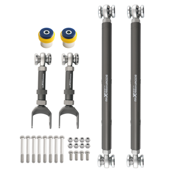 Gray Upper & Lower Rear Control Trailing Arms Kit fit for GM A-Body 67-72 Chevelle