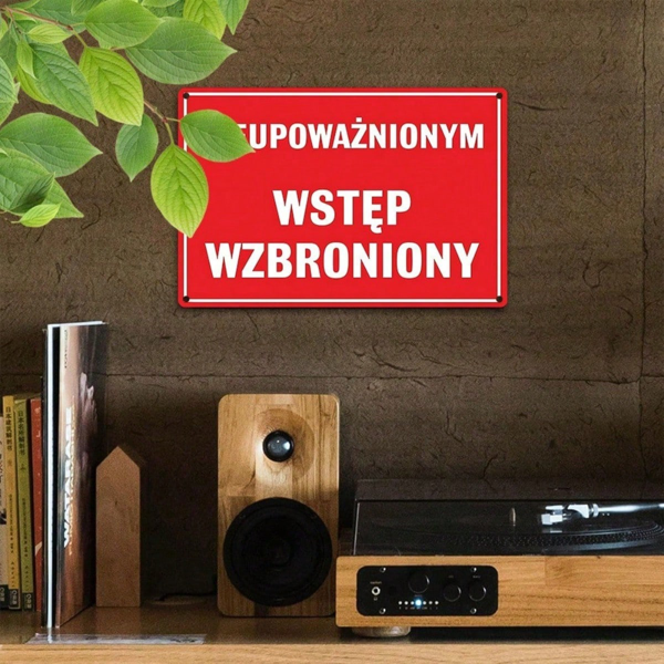 CIFbuy 1个复古金属“禁止入内”标志，8x12英寸，趣味复古“禁止入内”警示牌，耐用红色/白色高安全性（TikTok, temu 自提物流）-5