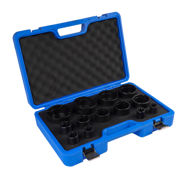 螺母套筒套件 13 Sizes of 4-slot Spindle Nut Sockets 1/2” Drive KM Groove Locknut Hub Removal-5