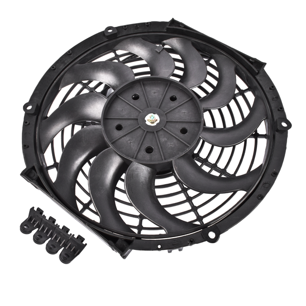 散热器风扇 12" 12V Puller Black Single Fan Curved Blades 1226 cfm compatible with VA10-AP50/C-61A 30101522-2