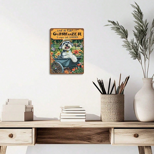 CIFbuy 复古 | 8x12英寸 1件 2D 平面铁质金属标牌，乡村园艺工具图案墙面装饰，配植物与花园，相信一切皆有可能（TikTok, temu 自提物流）-6