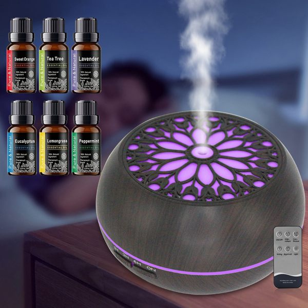 550 毫升遥控香薰机，附赠 6 瓶精油，超声波雾化，七色氛围灯，适用于居家 / 办公室-16