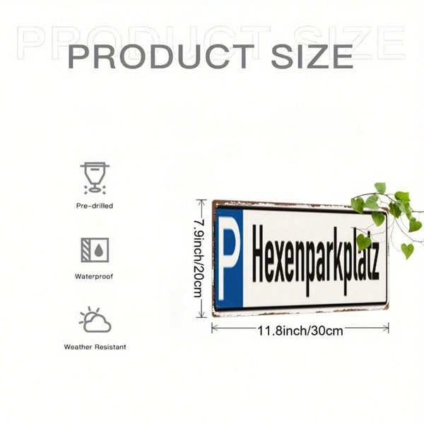 CIFbuy 复古无手机区圆形金属标牌，7.87英寸×7.87英寸，2D平面铁皮壁饰，简约黑红配色，预先打孔，1件装（TikTok, temu 自提物流）-3