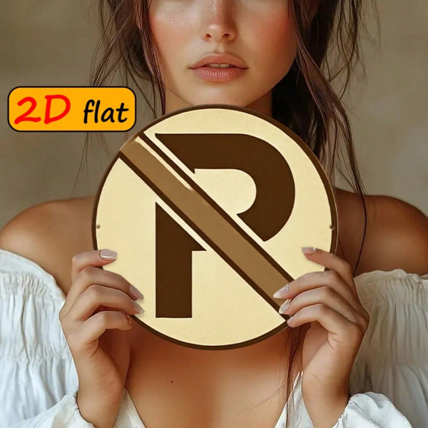 CIFbuy 2D 平面禁止停车标识铝制圆形户外标牌，“平面禁止停车标识铝制圆形户外标牌” 英寸工业风醒目警示挂牌（TikTok, temu 自提物流）-7