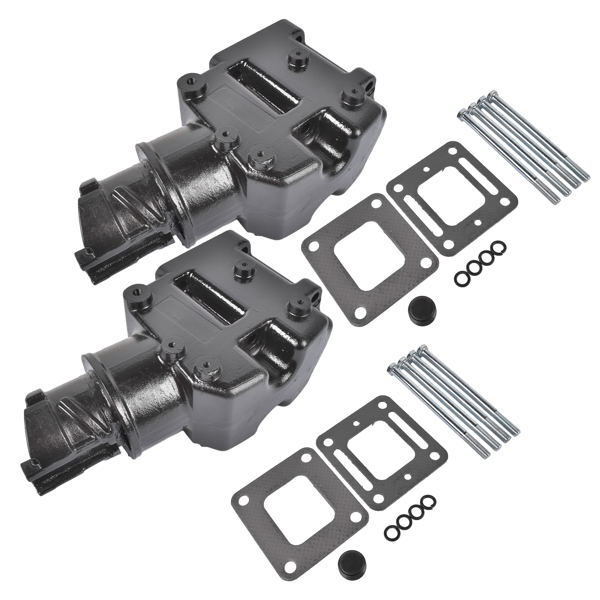 排气歧管 2Pcs Manifold Riser Kit Fit for MerCruiser 1981-2002 Small Big Block V8 V6 18-1976-1-3