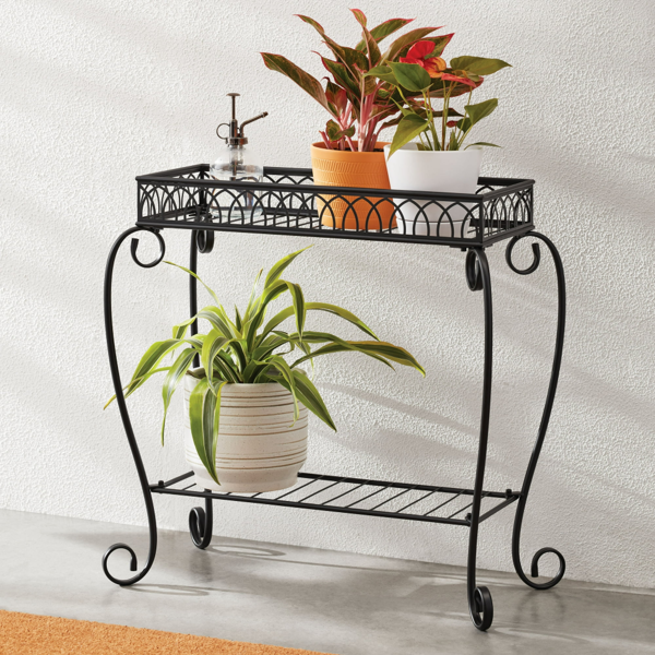 Traditional 2-Tier Plant Stand, 26" L x 13" W x 26" H-6