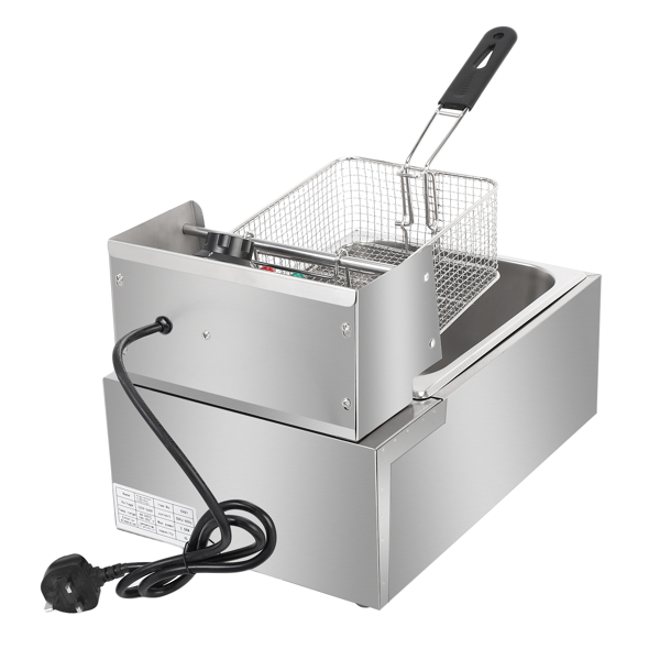 英规 IEF-81 220.00V 2500W 11.4QT/10.8L 电炸锅 银色 不锈钢 单缸-6