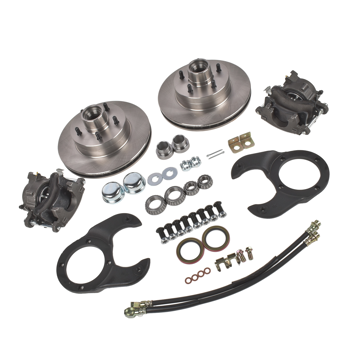 刹车盘套装 5 on 4-1/2 Disc Brake Kit Fit for Ford 1937-48 with Rotors + Calipers + Pads Set