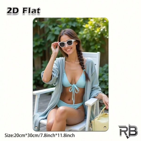 CIFbuy 复古金属墙饰 8x12英寸 乡村铁质牌匾 迈克尔的冰镇啤酒 美好时光 创立于2012年 二维平面装饰 无需电源（TikTok, temu 自提物流）-3
