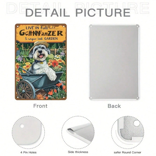CIFbuy 复古 | 8x12英寸 1件 2D 平面铁质金属标牌，乡村园艺工具图案墙面装饰，配植物与花园，相信一切皆有可能（TikTok, temu 自提物流）-5