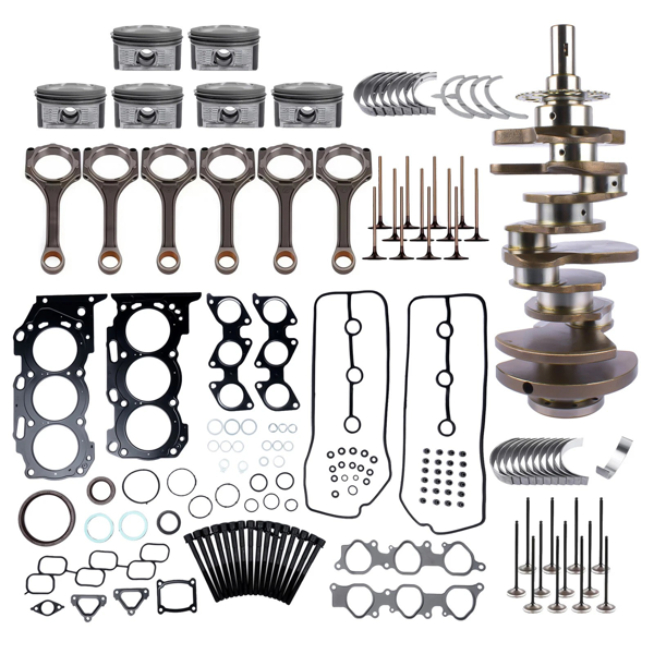 曲轴活塞套装 Engine Rebuild Kit Crankshaft Pistons Rods Replacement for Toyota 4Runner FJ Cruiser 4.0L-4