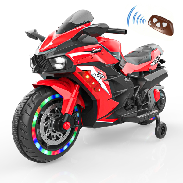 12V 儿童电动摩托车，电动玩具摩托车，带遥控器、灯轮和蓝牙音乐的儿童骑乘摩托车（周末不发货）（禁售temu、Walmart）-1