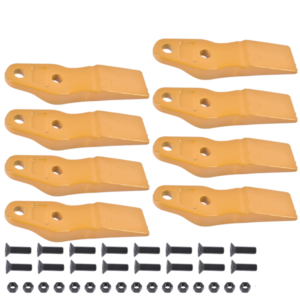 斗齿 8 Pack Bucket Uni-Teeth with Hardware 1324720 Fit for Caterpillar Skid Steers 247 257-6