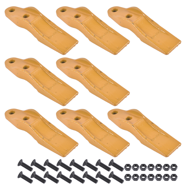 斗齿 8 Pack Bucket Uni-Teeth with Hardware 1324720 Fit for Caterpillar Skid Steers 247 257-4