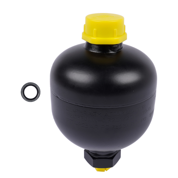隔膜蓄能器 Diaphragm Accumulator 20cu.in(0.32L),4786PSI Max Working Pressure, G1/2(ISO 228)-5