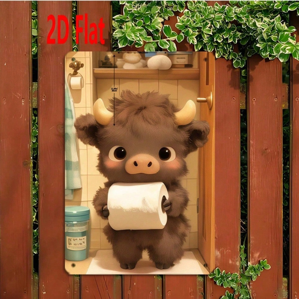 CIFbuy 有趣 | 圆形铁质金属标牌，当心狗狗！这只猫也挺可疑的 8X8英寸 2D 平面印刷装饰标牌 1个，防水（TikTok, temu 自提物流）-6