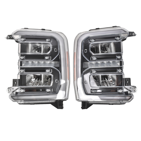 大灯总成 2Pcs Left & Right LED Headlight Set Fit for 2023-2026 Ford F-250 F-350 Super Duty FO2502432/3432-2