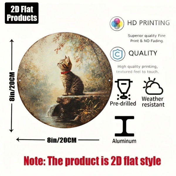 CIFbuy 复古虎斑猫墙面装饰，“” （TikTok, temu 自提物流）-5