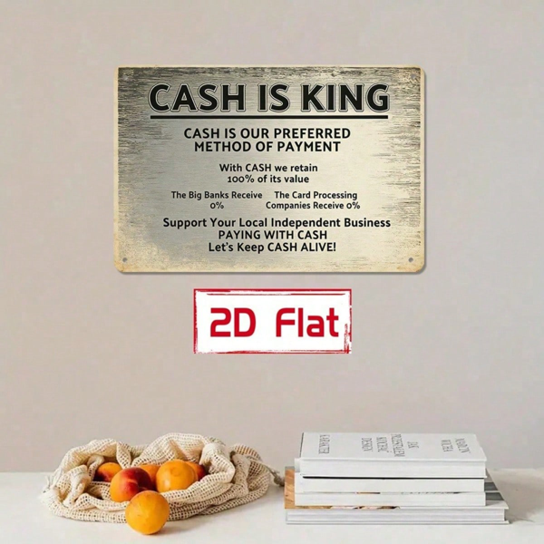 CIFbuy 复古励志金属标牌，2D平面质朴铁质墙饰牌，附有爱、微笑、诚信与感恩的格言，复古艺术装饰，适用于（TikTok, temu 自提物流）-6