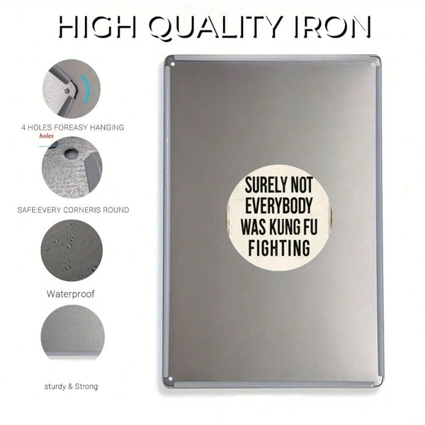 CIFbuy 1个复古功夫格斗金属铁皮招牌，复古电影台词墙饰，8x12英寸，耐用铁质家居装饰，适合男士洞穴、办公室（TikTok, temu 自提物流）-7