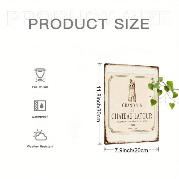 CIFbuy 复古 | 1个圆形铁质金属禁烟标志 8x8英寸 2D平面印刷警示牌 多功能墙面装饰艺术，适用于家庭花园内（TikTok, temu 自提物流）-3
