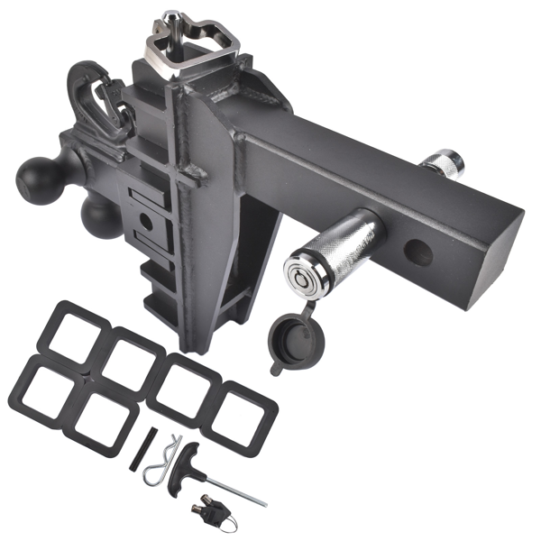拖车挂接装置 Trailer Hitch 6-inch Drop/Rise with Hook Tri-Ball 1-7/8" 2" 2-5/16" Drop Hitch-7