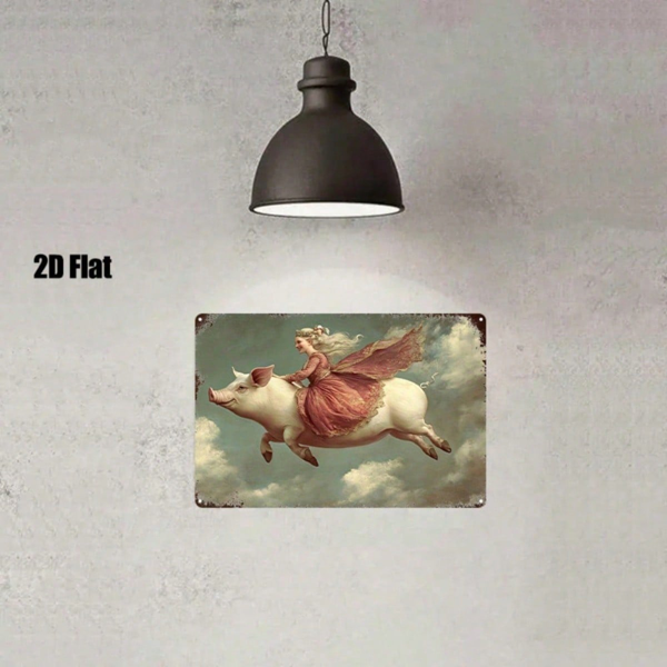 CIFbuy 是的，你行！2D平面金属标牌，8x12英寸复古做旧锻铁墙饰，励志鼓舞人心的悬挂装饰品（TikTok, temu 自提物流）-3
