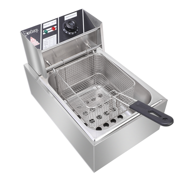英规 IEF-81 220.00V 2500W 11.4QT/10.8L 电炸锅 银色 不锈钢 单缸-3