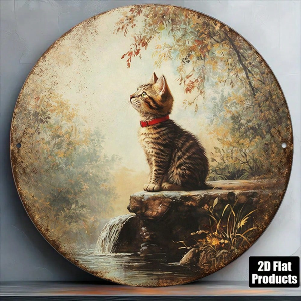 CIFbuy 复古虎斑猫墙面装饰，“” （TikTok, temu 自提物流）-2
