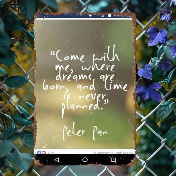 CIFbuy 复古怀旧金属铁皮招牌，附励志名言，做旧质朴边框设计，1件装，适用于家居、卧室、咖啡馆、酒吧及节日装饰的墙面艺术装饰D （TikTok, temu 自提物流）-2