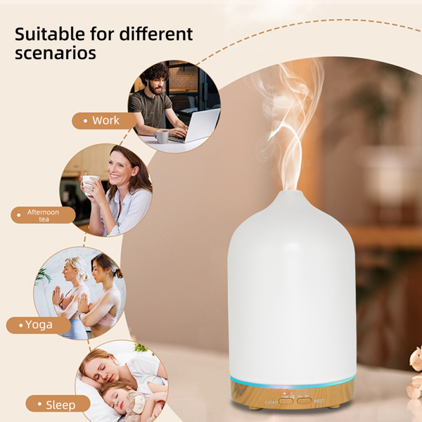 200ml Essential Oil Diffuser 7 Colors, Ultrasonic Quiet, Timer & Humidifier for Home-7