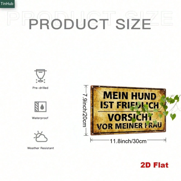 CIFbuy 复古乡村金属墙饰标牌，2D平面圆形8x8英寸锡制标牌，复古风格家居装饰，适用于咖啡馆、酒吧、厨房、酒馆等场所。（TikTok, temu 自提物流）-1