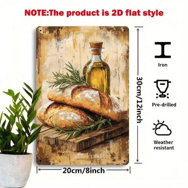 CIFbuy 复古怀旧金属标牌 2D 平面万圣节黑猫南瓜灯笼艺术画装饰 8x12 英寸 单件经典摆件（TikTok, temu 自提物流）-2