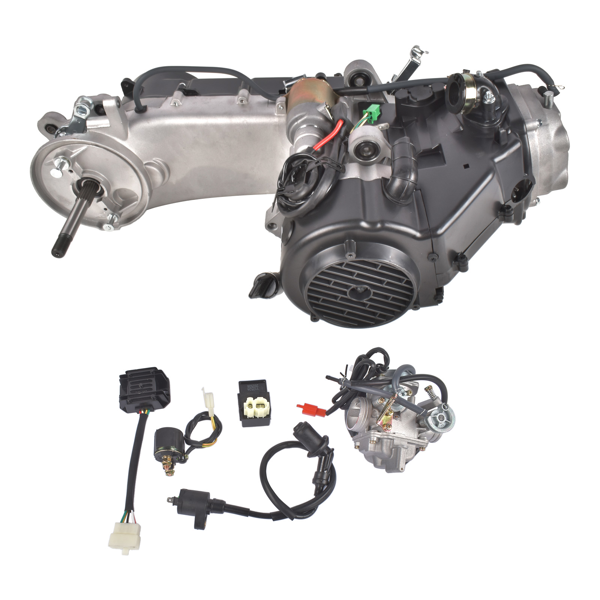发动机组件 Complete Engine 150CC 4-Stroke Fit for GY6 CVT Scooter Dirt Bike Motor Long Case-3