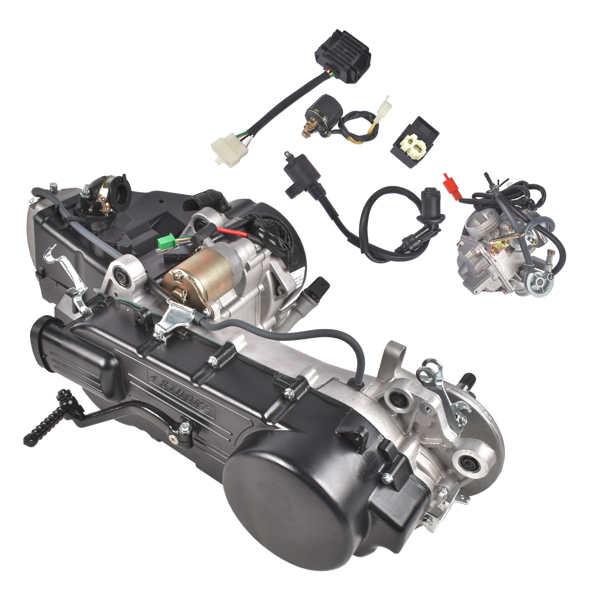 发动机组件 Complete Engine 150CC 4-Stroke Fit for GY6 CVT Scooter Dirt Bike Motor Long Case-6