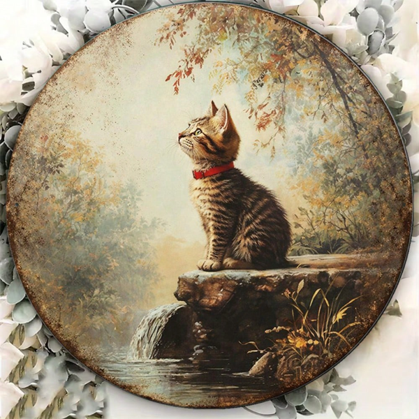 CIFbuy 复古虎斑猫墙面装饰，“” （TikTok, temu 自提物流）-3